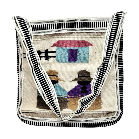 Artisan Ecuadorian Made Shoulder Bag with Native Residents HANDMADE From Ecuador - Picture 3 of 5